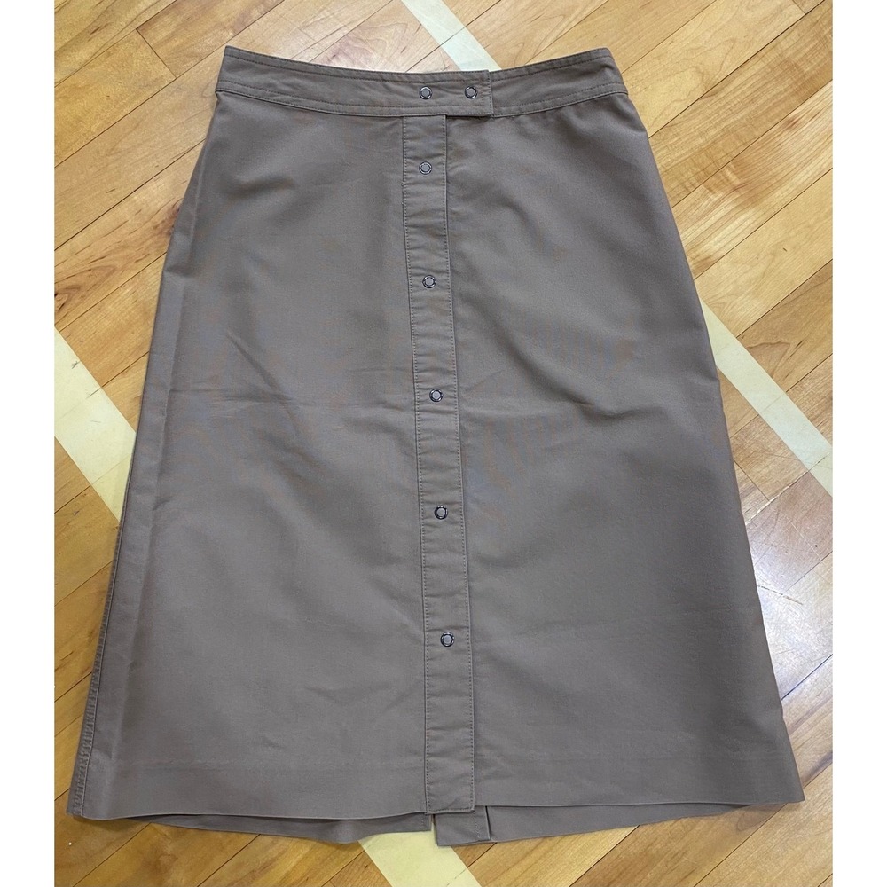 GAP‎ Khakis Button Front Midi Skirt Tan Women Size 0